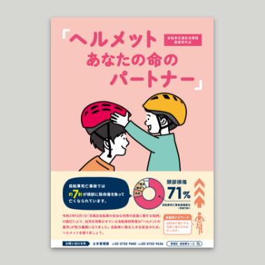 自転車ヘルメット着用推進チラシ
