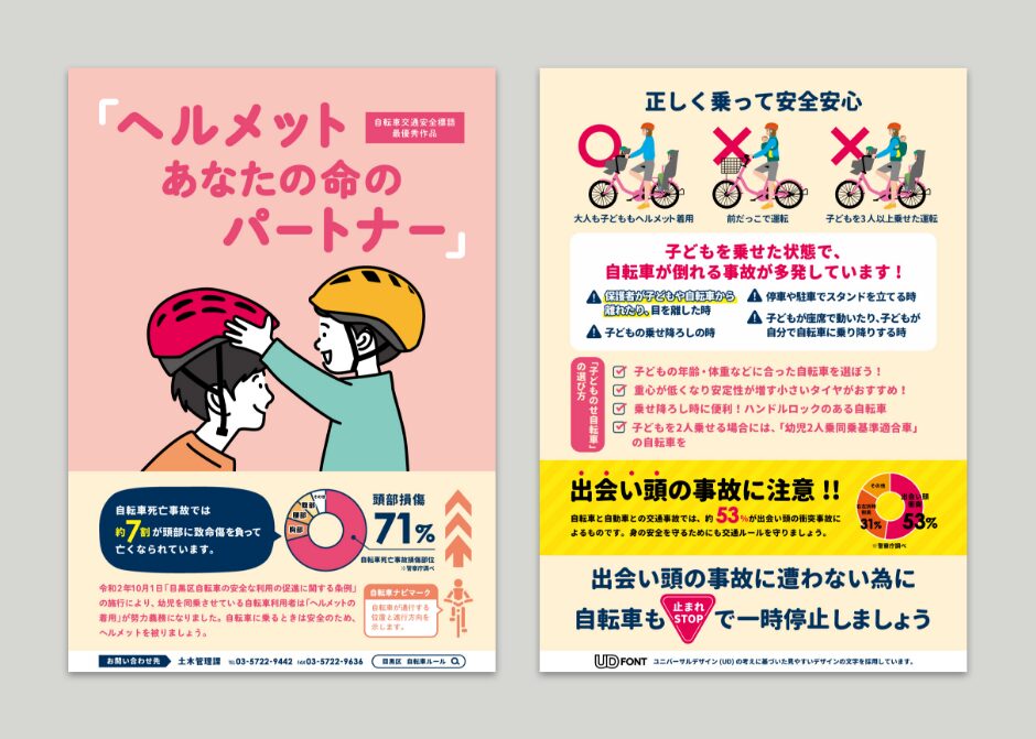 自転車ヘルメット着用推進チラシ_